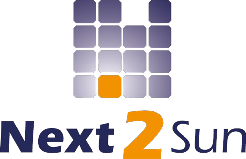 Logo Next2Sun bifaciale senkrecht angeordnete Photovoltaik