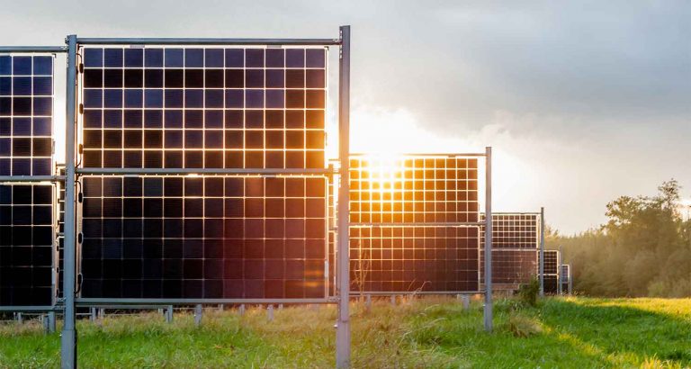 Agri-PV Solaranlage doppelt aufgeständert