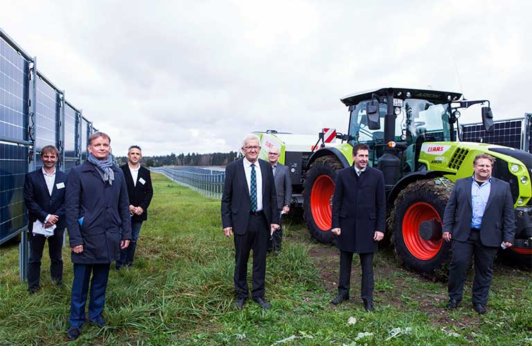 Eröffnung AgriPV Solarkraftwerk Donaueschingen mit Wilfried Kretschmer