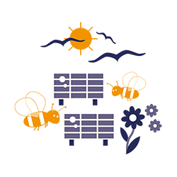 Grafik Agri-PV Anlage und Natur