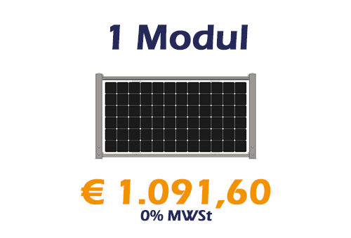 1 Modul - verzinkt - € 1.091,60 - 0% MWSt
