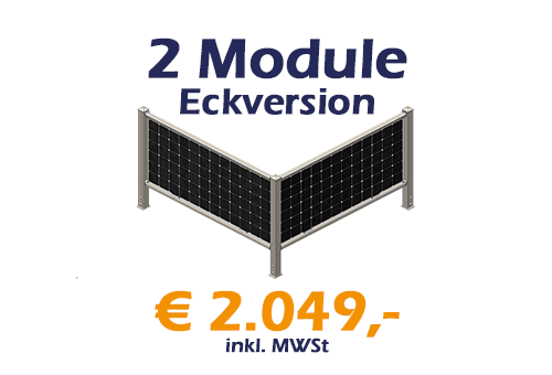 2 Module Eckvariante - verzinkt - € 2.049,- incl. MWSt