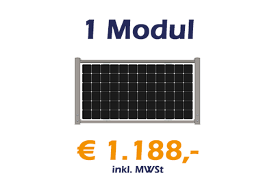 1 Modul - verzinkt - € 1.188,- incl. MWSt