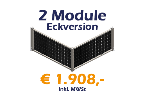 2 Module Eckvariante - verzinkt - € 1.908,- incl. MWSt