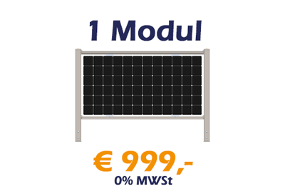 1 Modul - verzinkt - € 999,00 - 0% MWSt