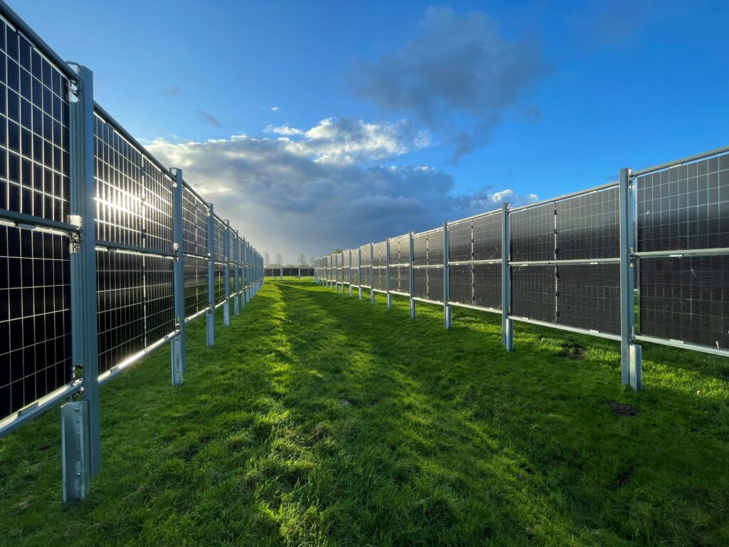 Agri-PV als Zaun in Culemborg, Niederlande
