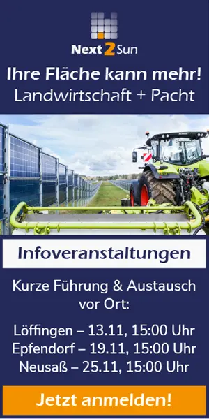 Ankündigung Infoveranstaltungen für Agri-PV im November 2025