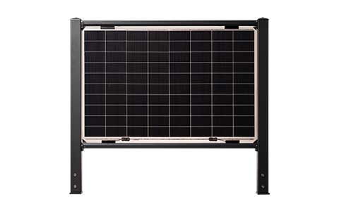 Abbildung Fence2Sun Premium 150 ohne Blende unten mit 320 Watt Modul